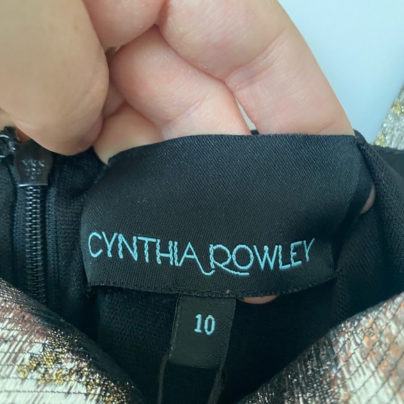 ✨ BNWT - Cynthia Rowley Gold Coast Metallic Brocade Mini Dress - Size 10 ✨ - Picture 7 of 7